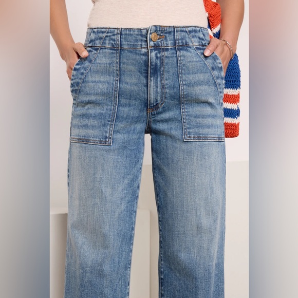 SOLD Kut From The Kloth Charlotte Utility Jeans in Marvel Blue - Picture 2 of 16